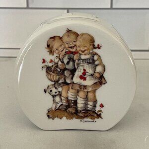 M.J. Hummel Follow The Leader Porcelain Coin Bank By Reutter Germany 3.5"